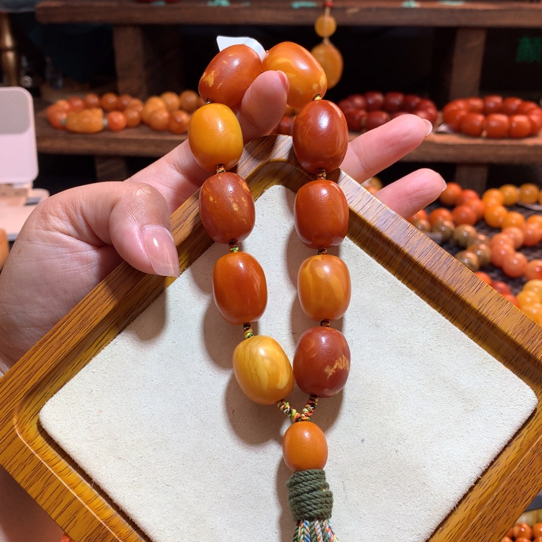 蜜蜡未镶嵌手串蜜蜡手串