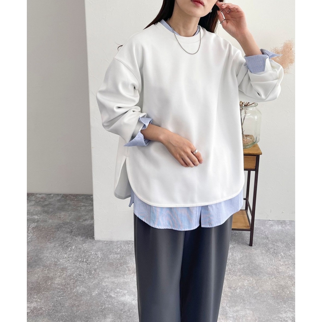 【MonTendre】 秋季新款 F 时尚简约休闲宽松纯色套头衫上衣