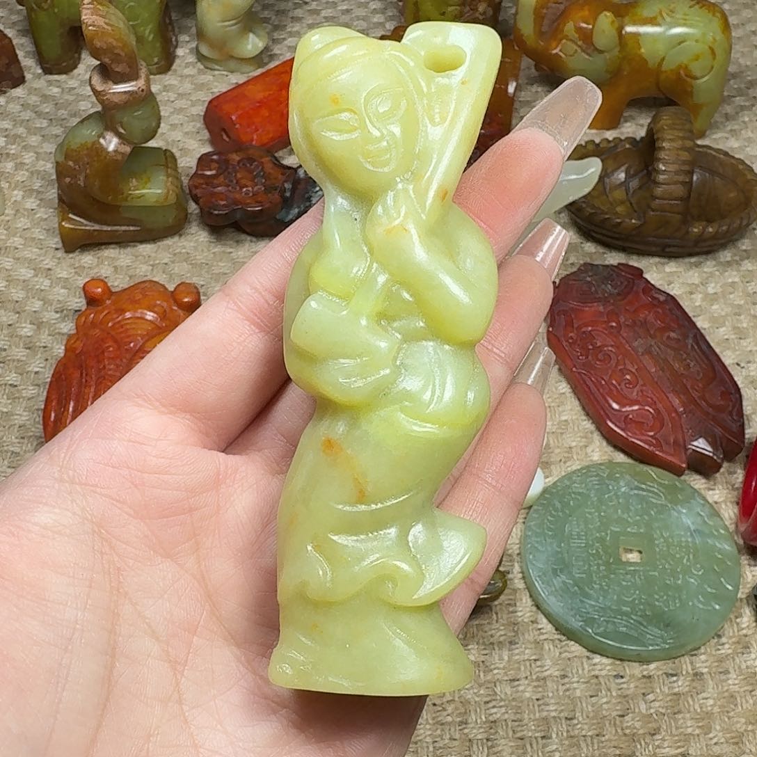 白玉菩提吊坠挂件