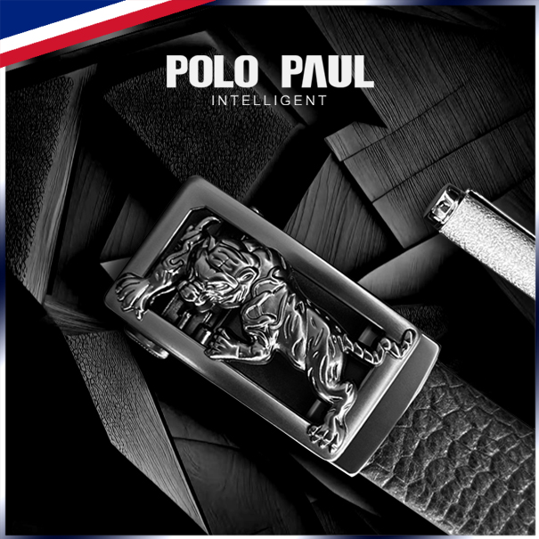  保罗国际全合金腰扣+头层皮带礼盒装