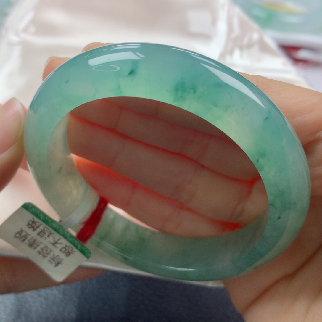 未镶嵌手镯翡翠缅甸天然翡翠A货55正