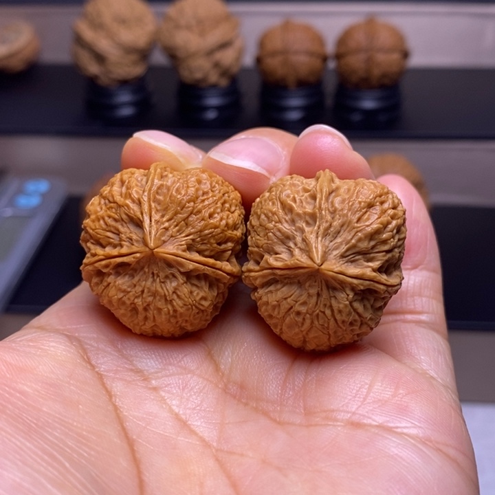 把件文玩核桃密石三楞52
