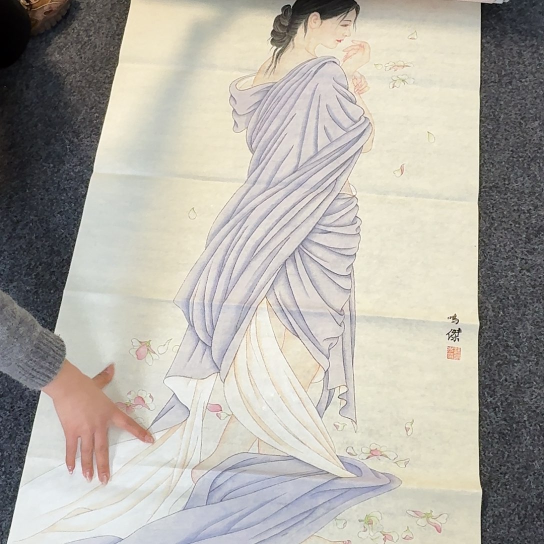 纯手绘国画作品好看四尺