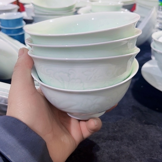 陶杯子景德镇瓷器精品碗4个