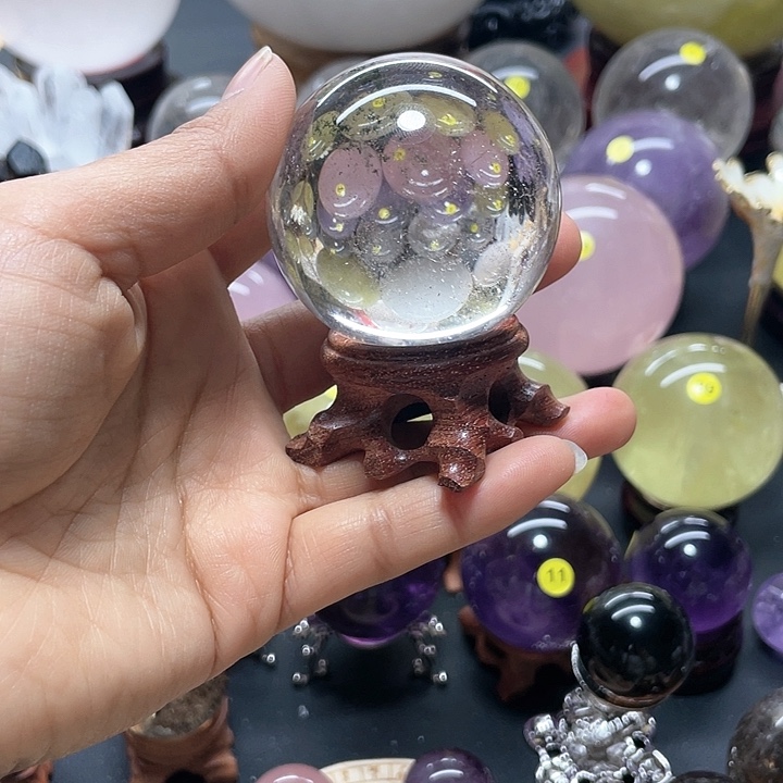 水晶水晶球白卡5.29，A279未镶嵌