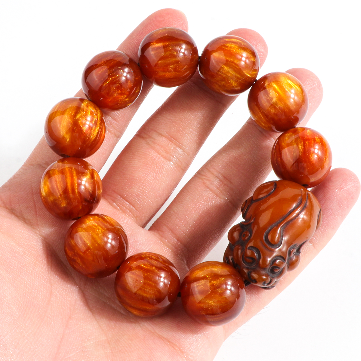 金丝菩提貔貅手串       无礼盒     JS