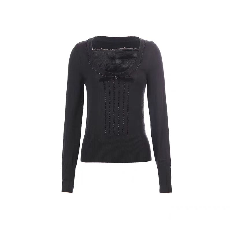 声雨竹官方旗舰店冬季新款针织毛衣女长袖套头商场同款纯色上衣