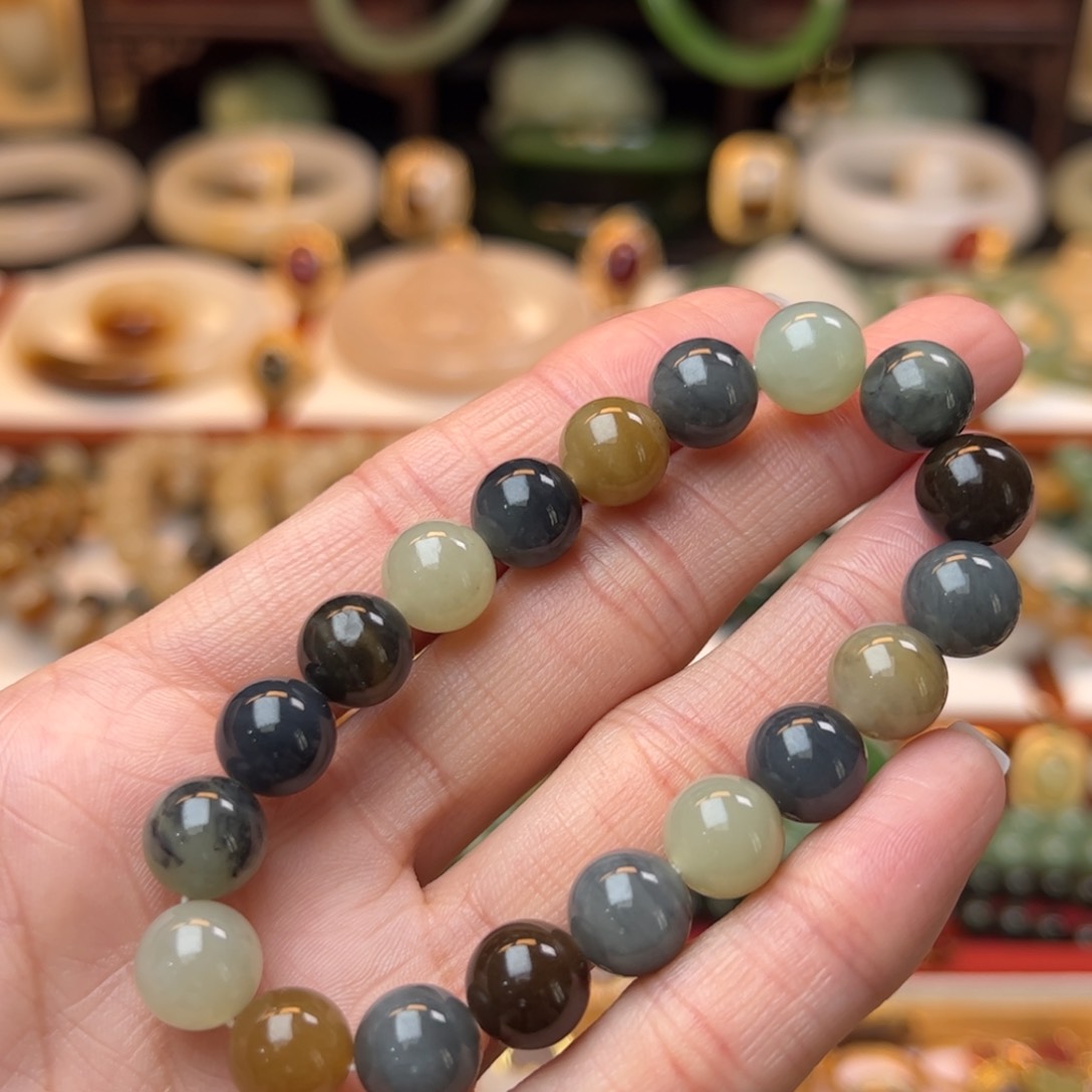 和田玉手串未镶嵌