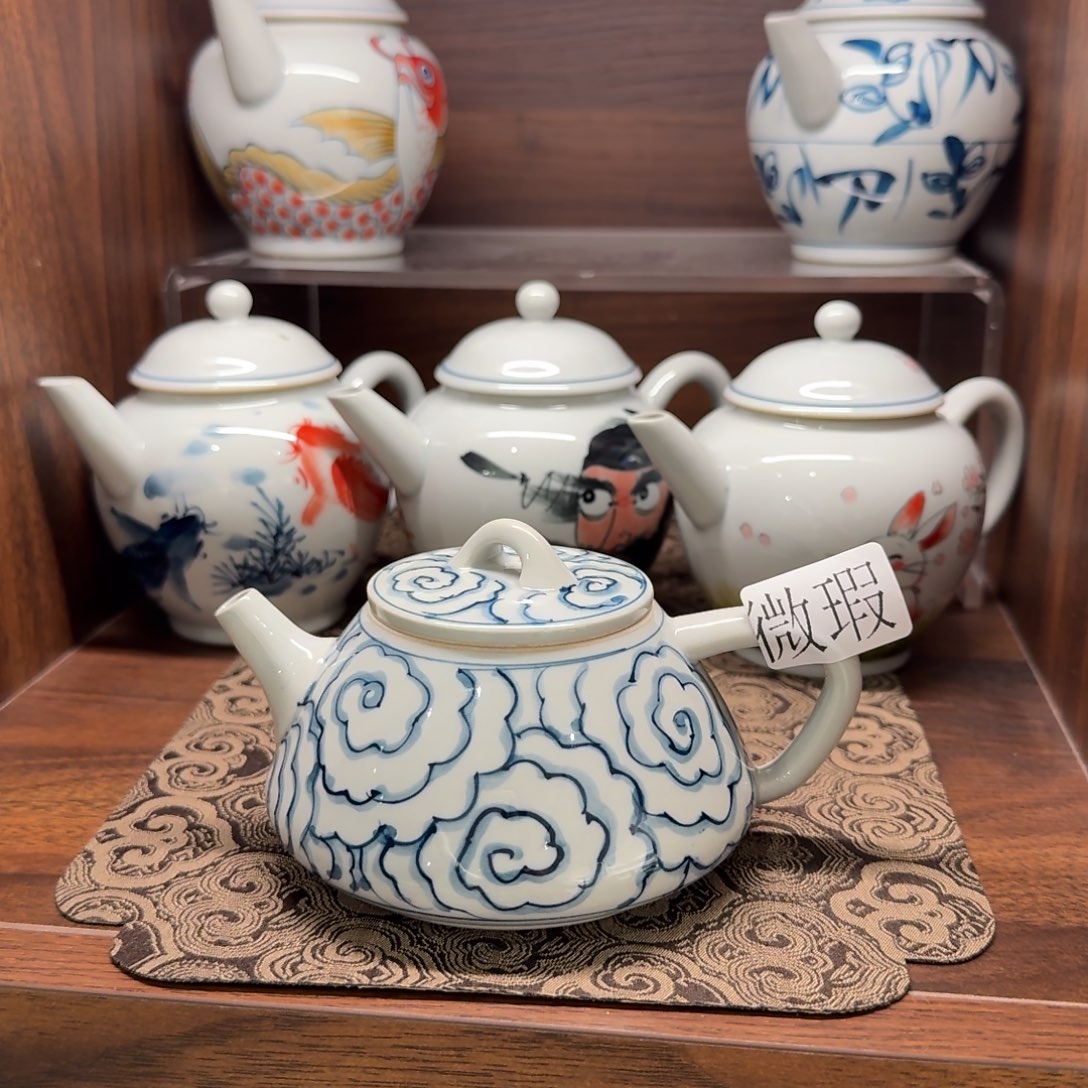 釉下彩纯手绘微瑕