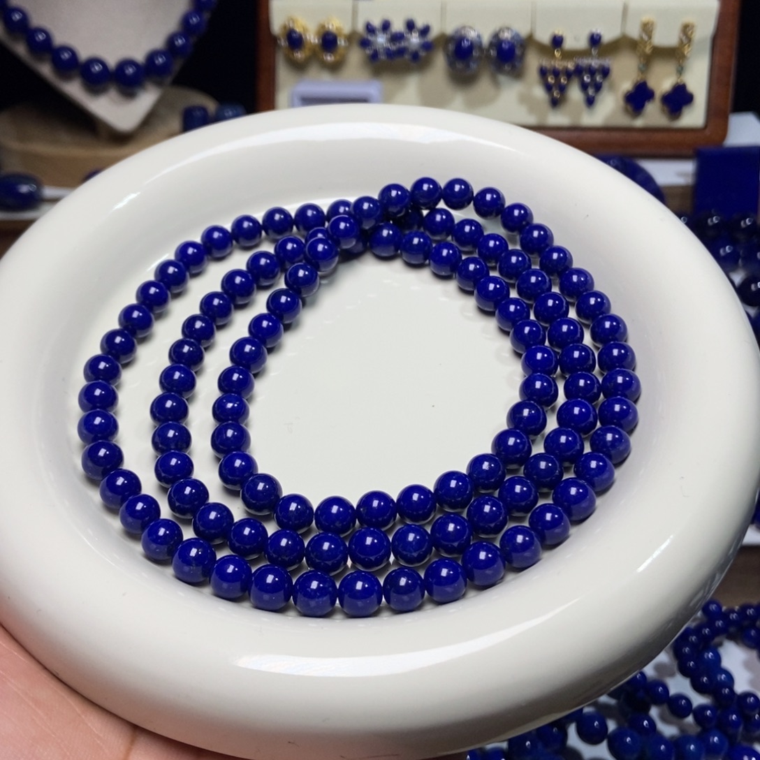 青金石未镶嵌顶高品 108佛珠7.0+