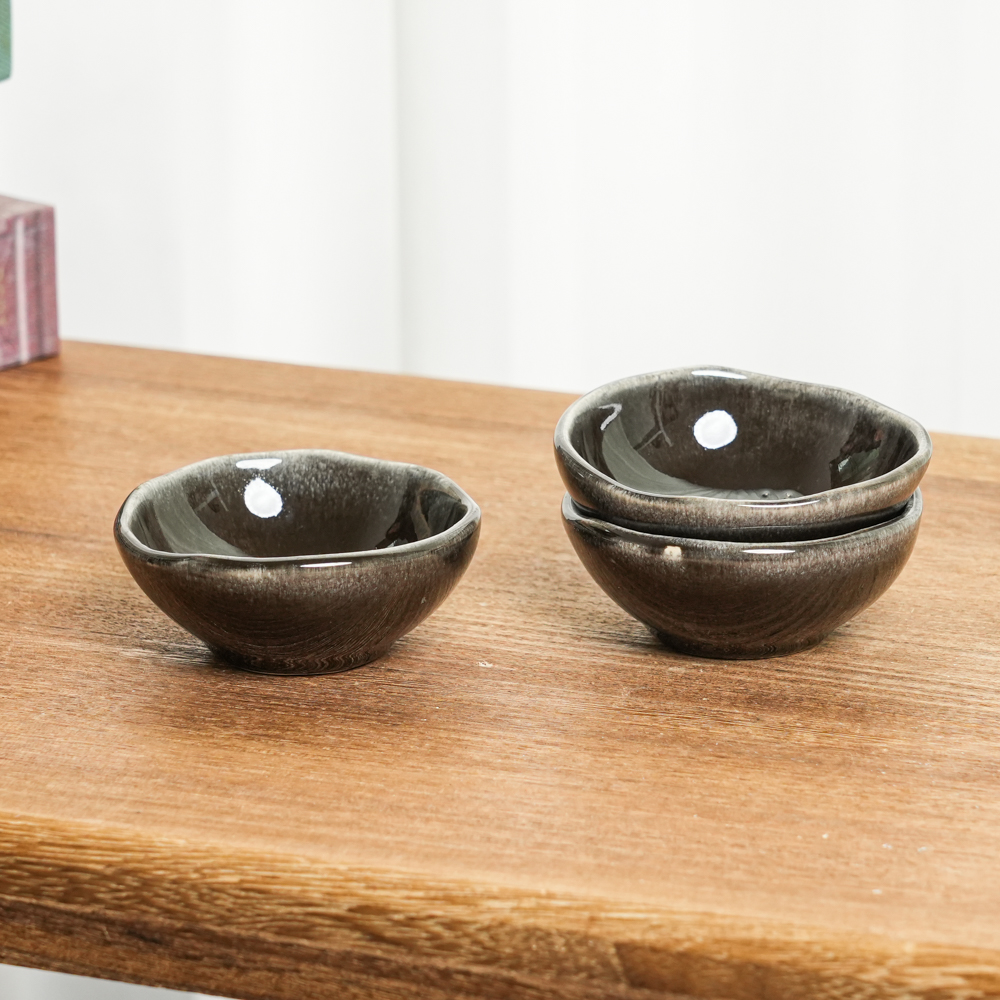 【瑕疵】陶瓷碗家用味碟复古窑变釉下彩味碟T对面