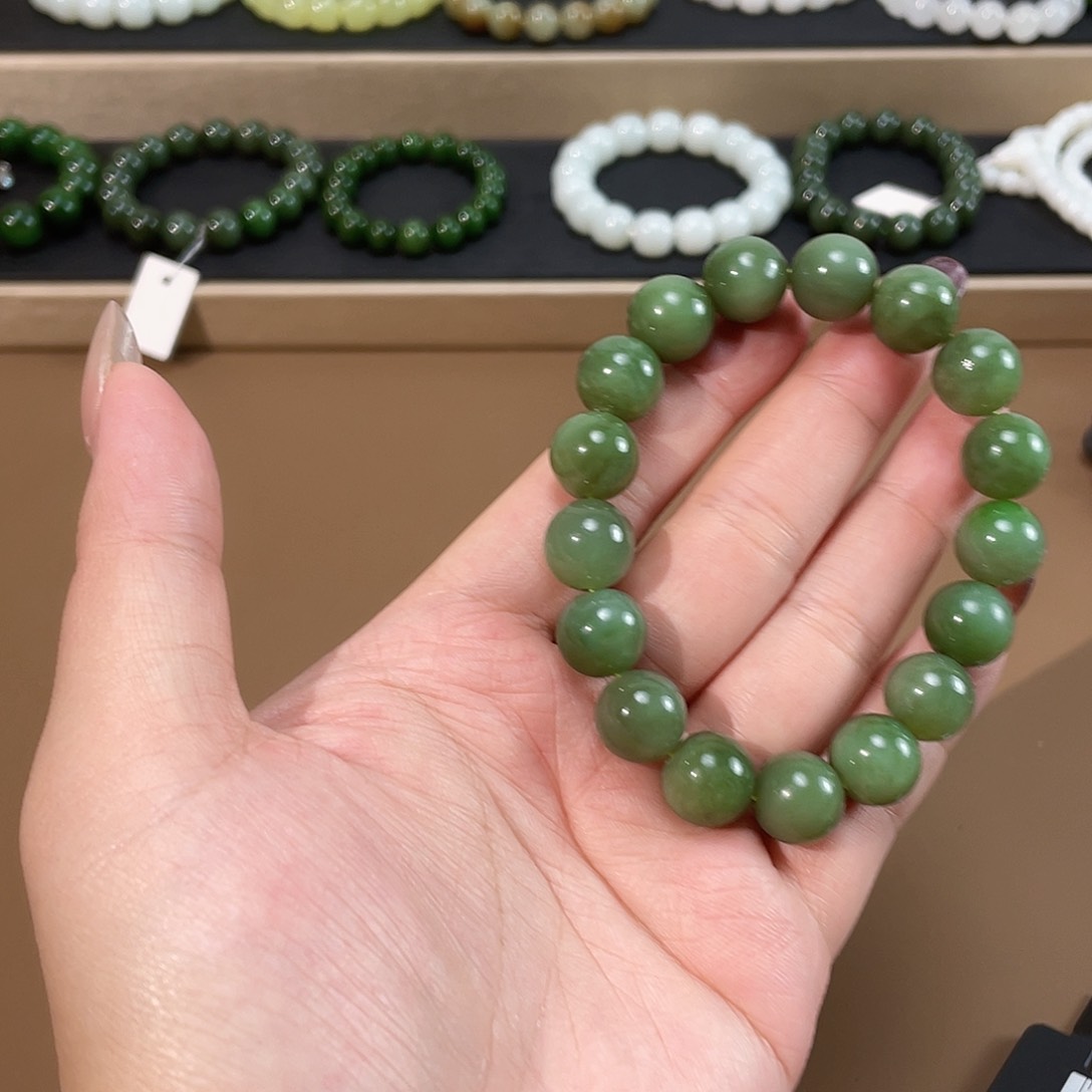 和田玉（碧玉）手链未镶嵌12
