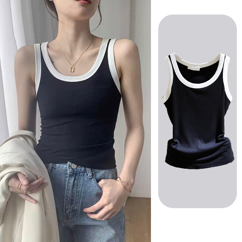 通勤夏季修身显瘦外穿韩版百搭防走光无袖内搭打底吊带背心女34