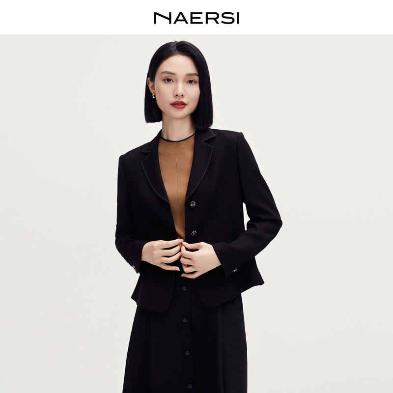 【商场同款】娜尔思秋冬气质短款时尚通勤女士外套NA02545W0