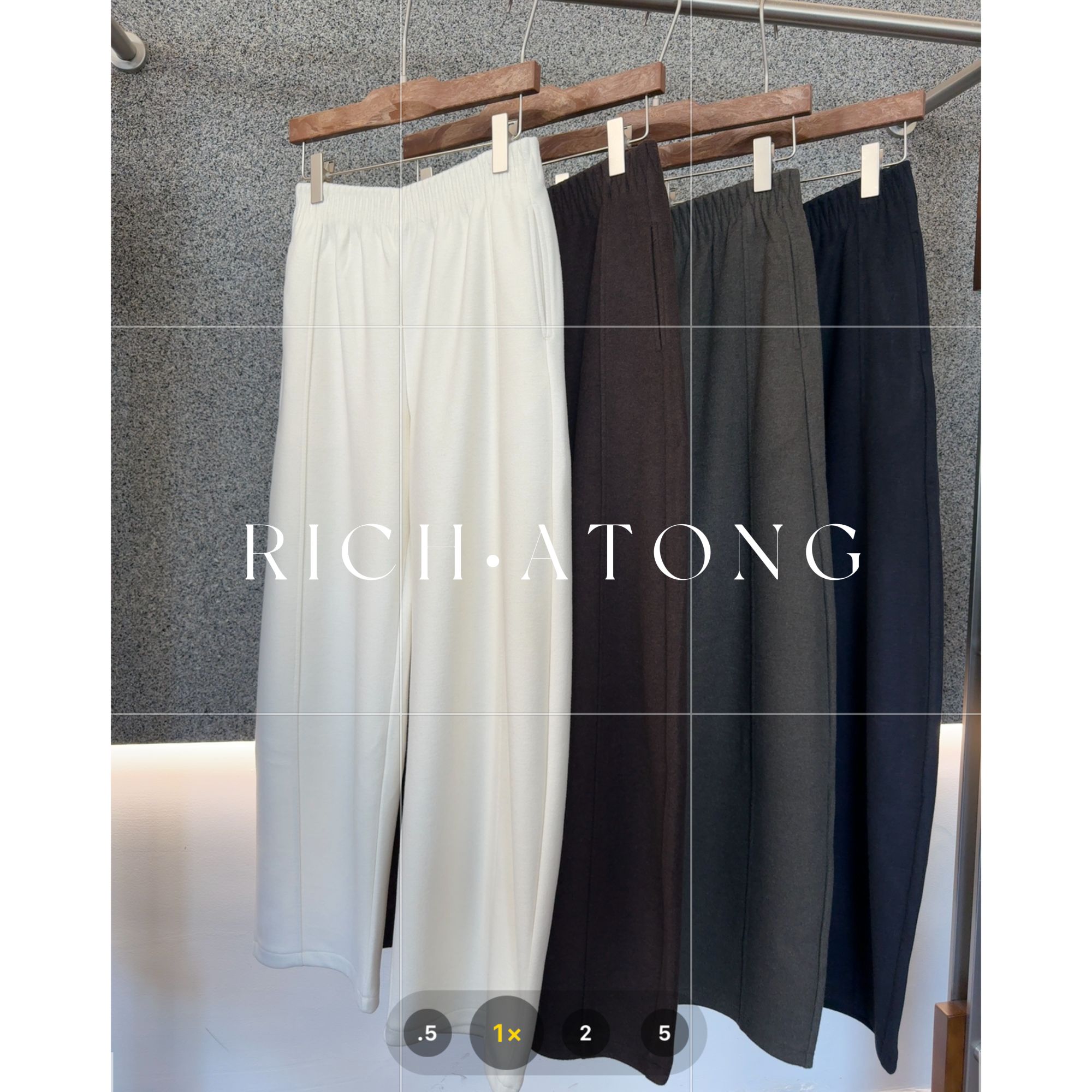 RICH ATONG.-【风琴羊毛裤】2025松弛舒适面料羊毛裤1101-47