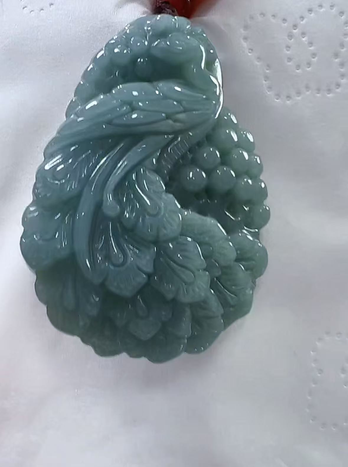 天然翡翠A货凤凰（多样性发货发其一）宽33-34高47-48厚9-11送绳