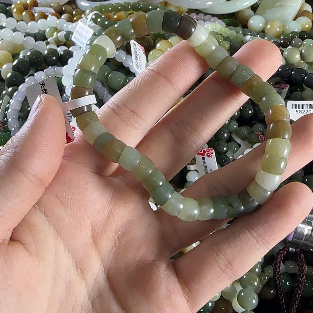 和田玉手链未镶嵌379