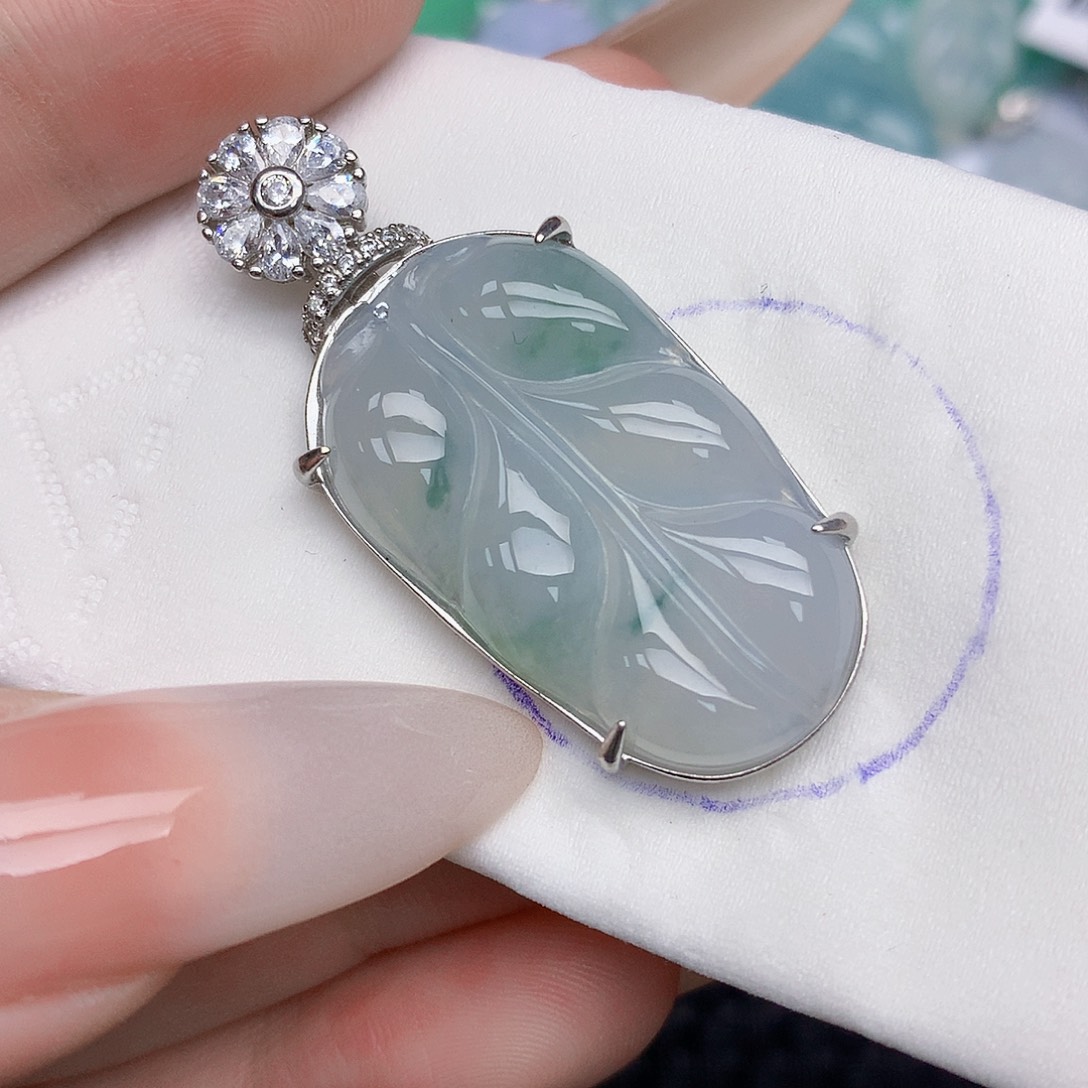 翡翠未镶嵌颈饰天然缅甸翡翠a货百元以上9元证书费自理