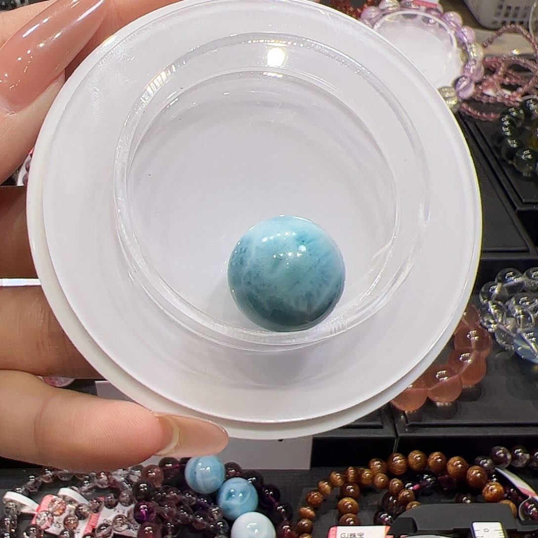 *****针钠钙石（海纹石）未镶嵌手链sg19海纹石单珠18