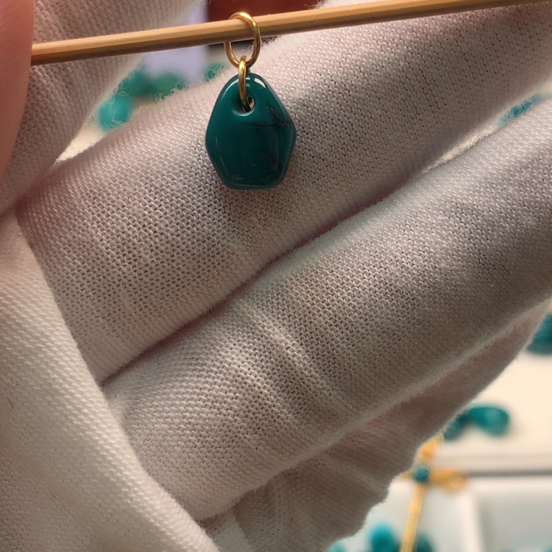 绿松石18K金镶嵌配饰