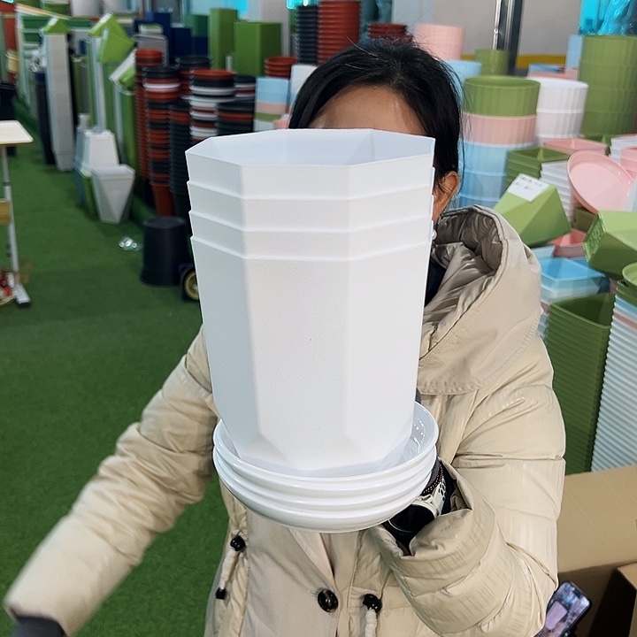 清仓八角FZ155口15高16白色带托4只