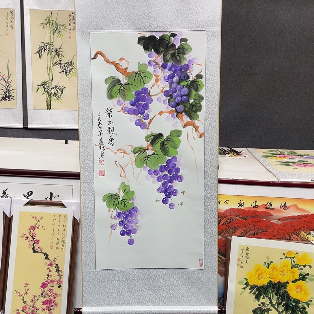 国画手绘手写作品