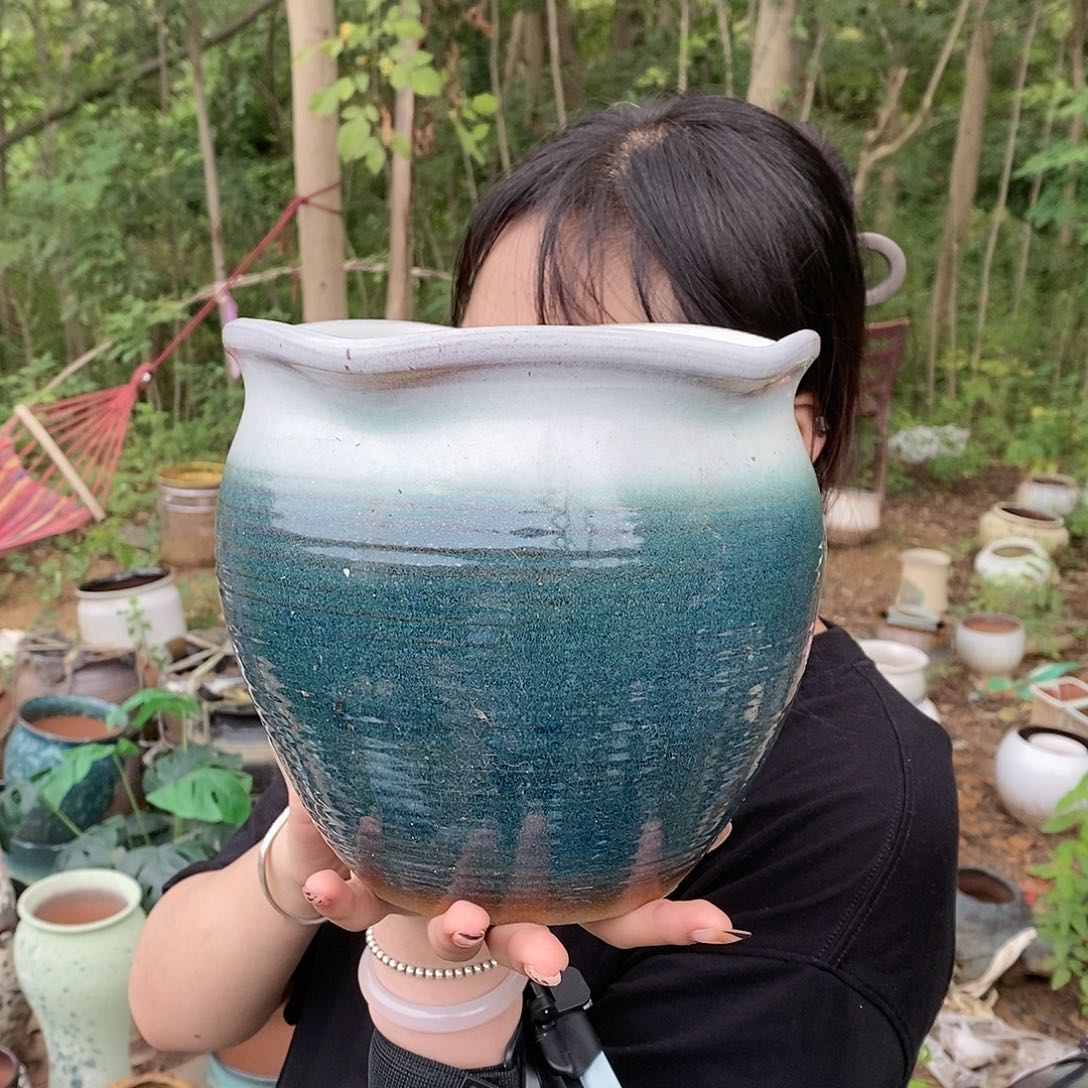 紫砂花盆瑕疵20/18