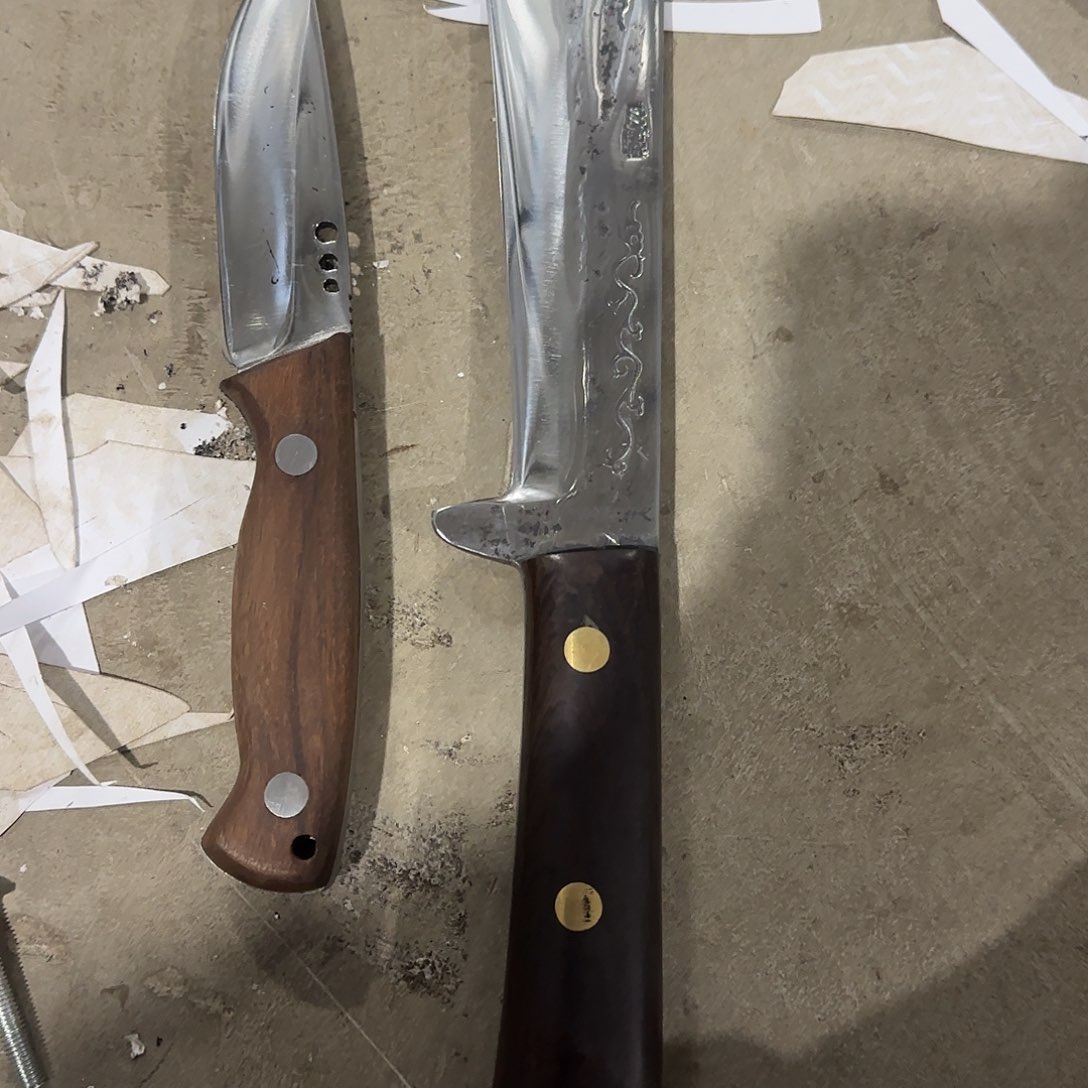 高碳锰钢炮弹钢手工锻打砍柴刀