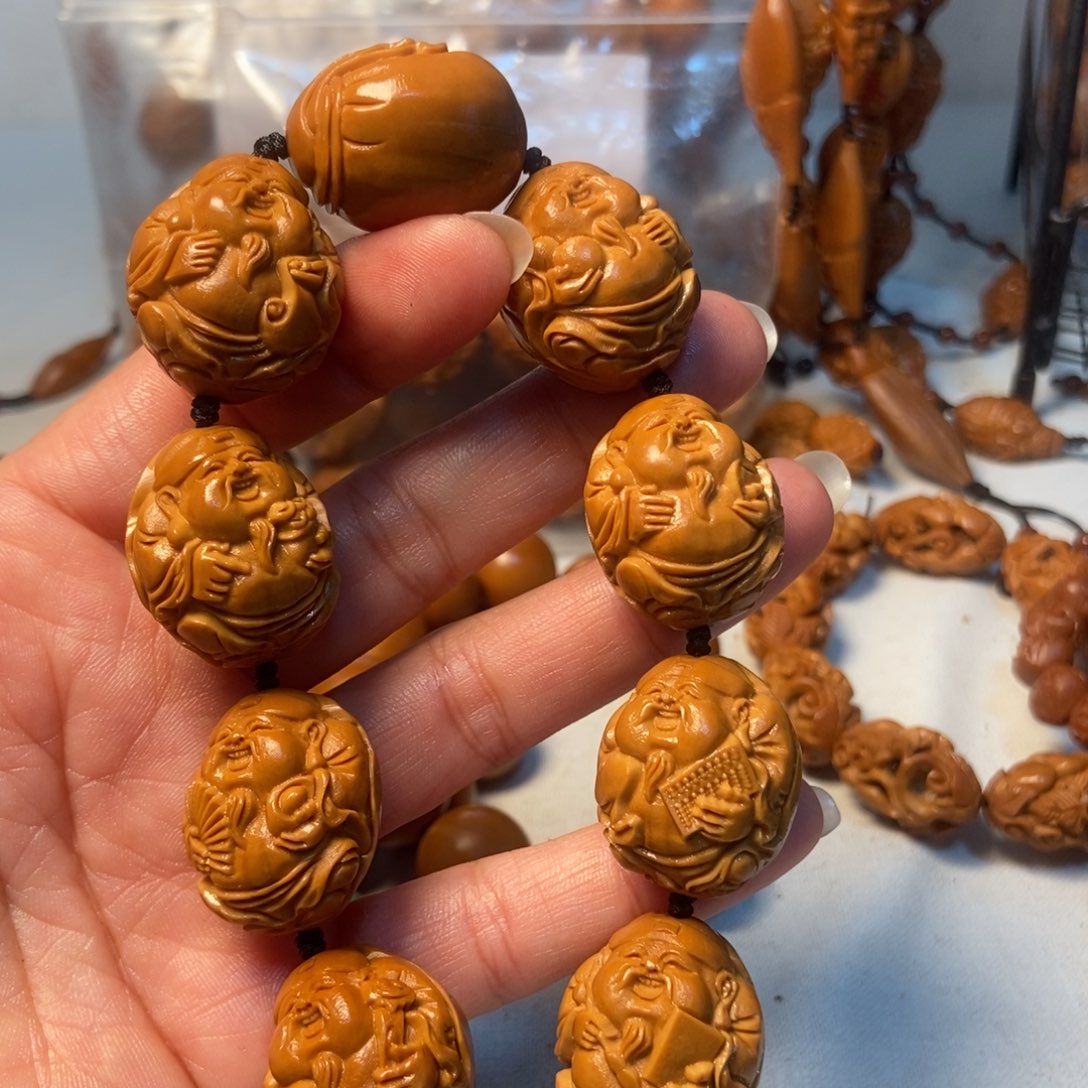 橄榄核手串/手链荷叶财神22