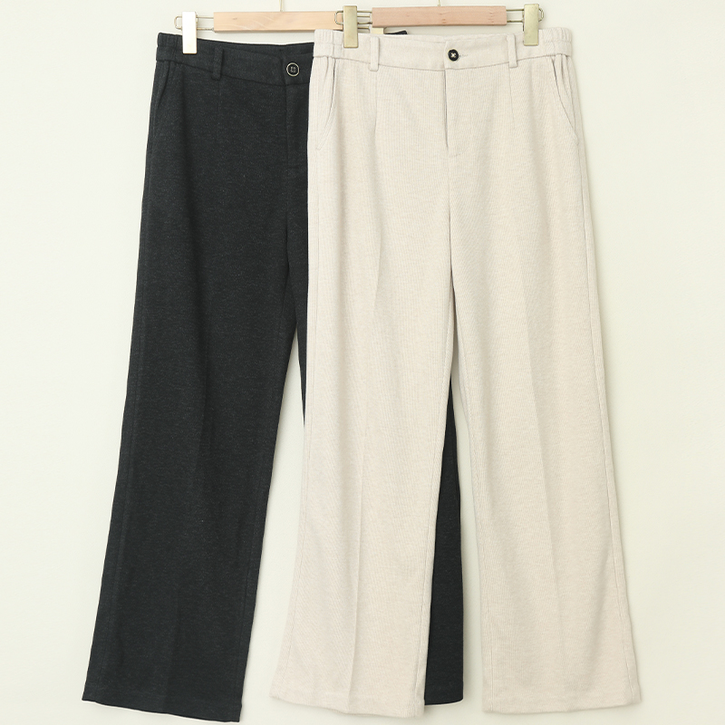 LANZIBES/蓝之蓓桑蚕丝直筒裤显瘦简约百搭时尚舒适休闲裤E8753