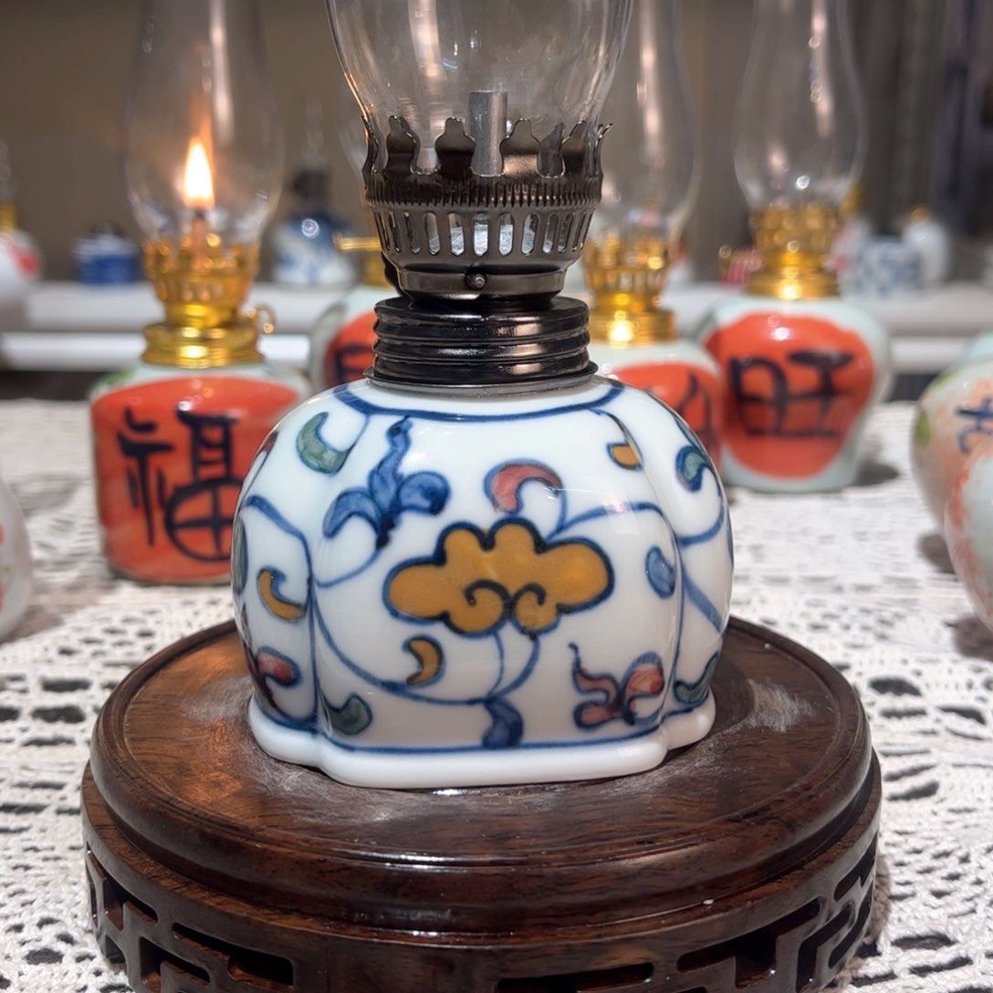 摆件景德镇陶瓷香薰灯