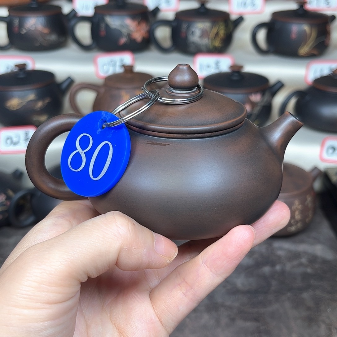 140毫升微微瑕纯手工寒江壶