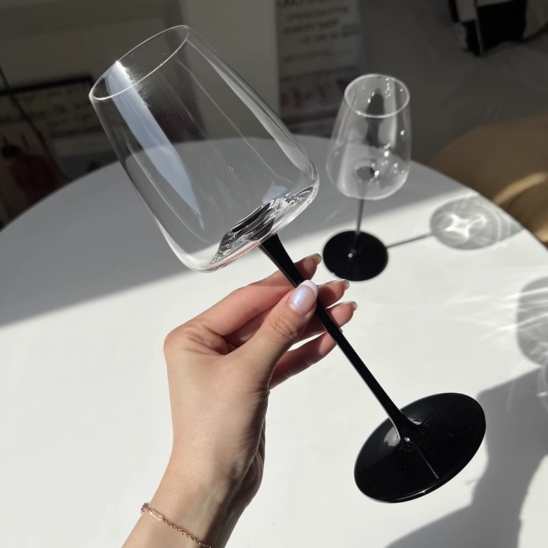 黑皮诺红酒杯高脚杯香槟啤酒果酒杯子氛围感高级感葡萄酒杯高颜值