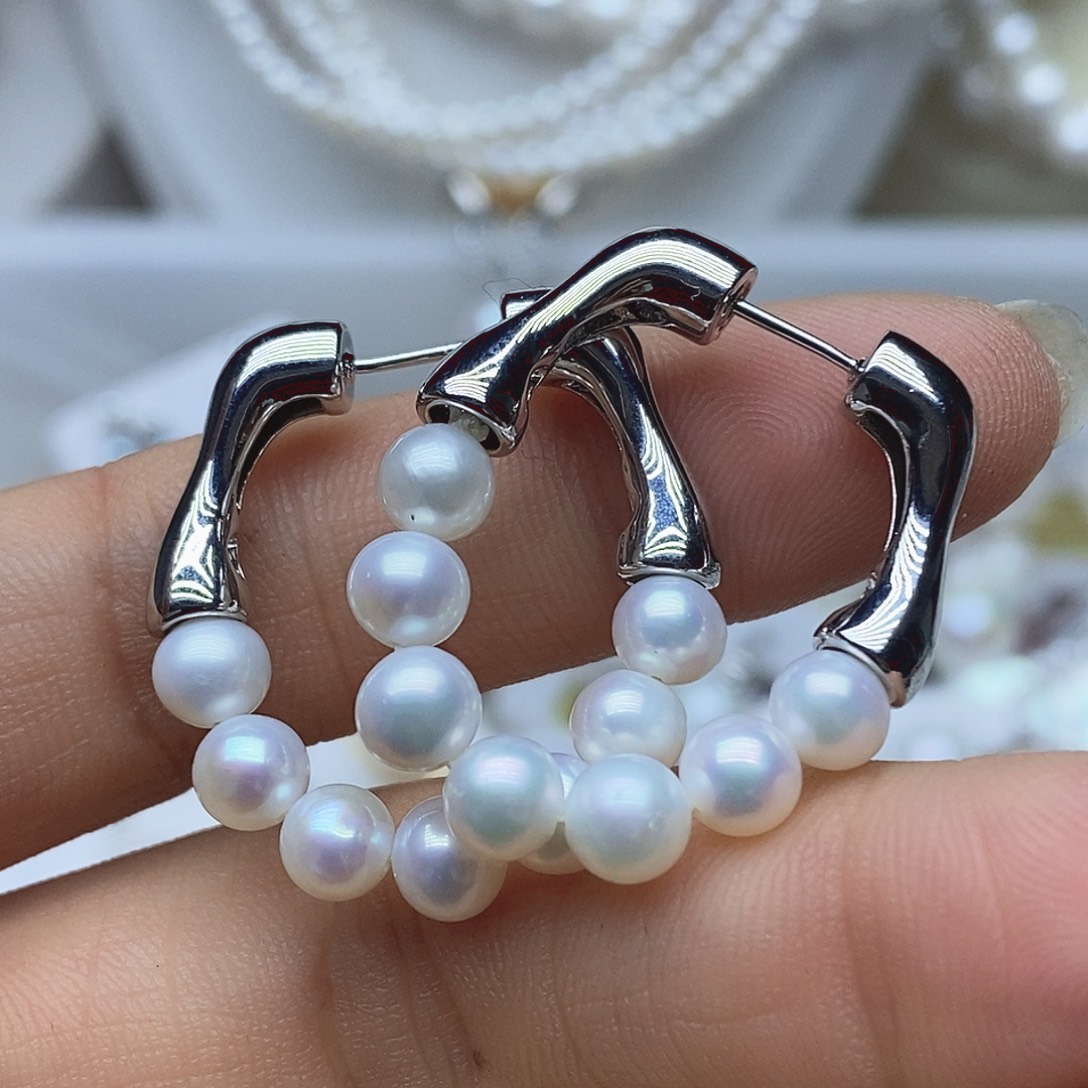 耳钉未镶嵌淡水珍珠