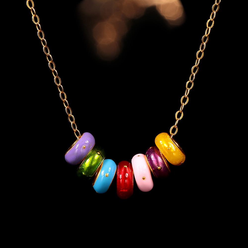 【倩倩专属】足金烤珐琅甜甜圈转运珠配件（不含链）