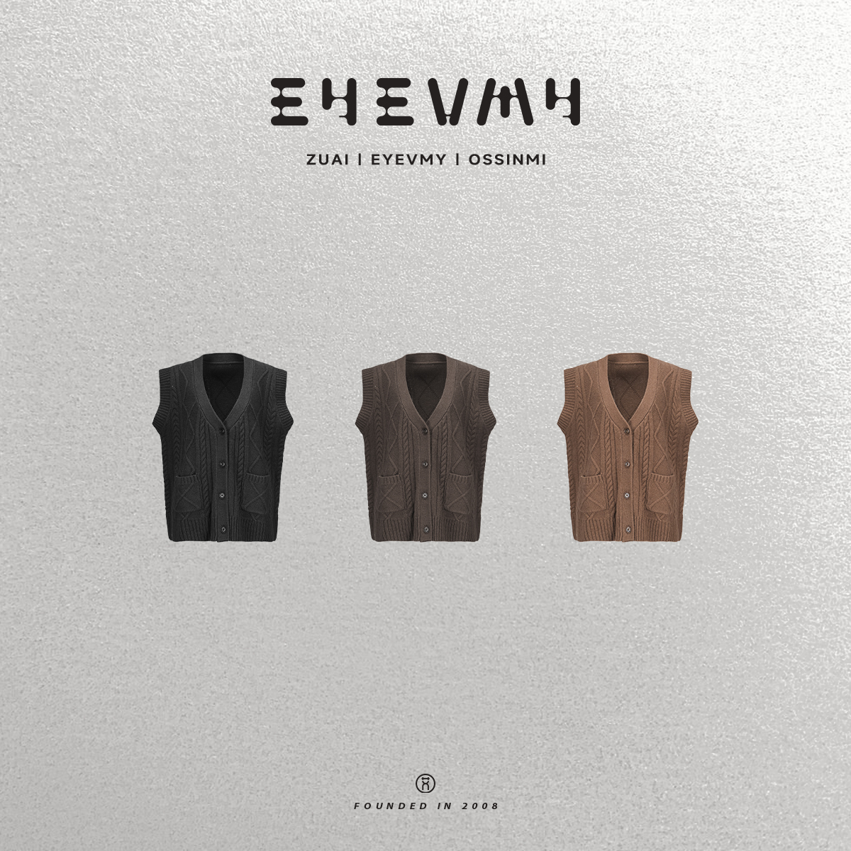 【全羊毛绞花马甲外套】百搭神器针织无袖坎肩WT44QYQ005