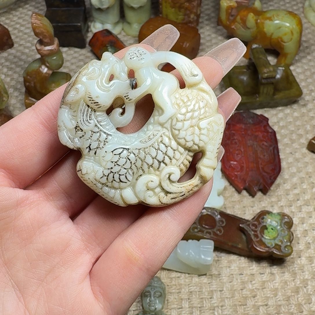 白玉菩提吊坠挂件
