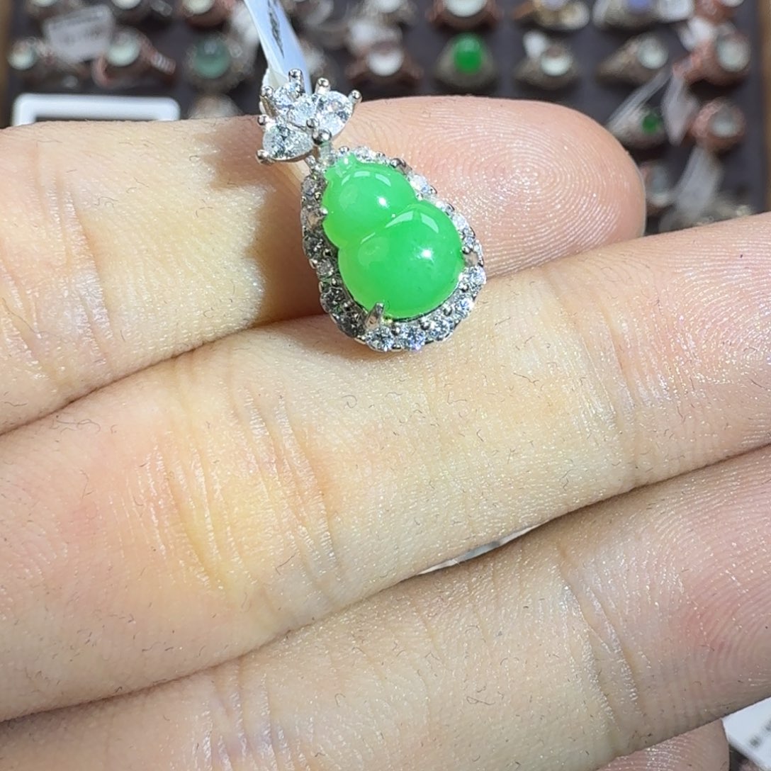 翡翠银S925镶嵌戒指