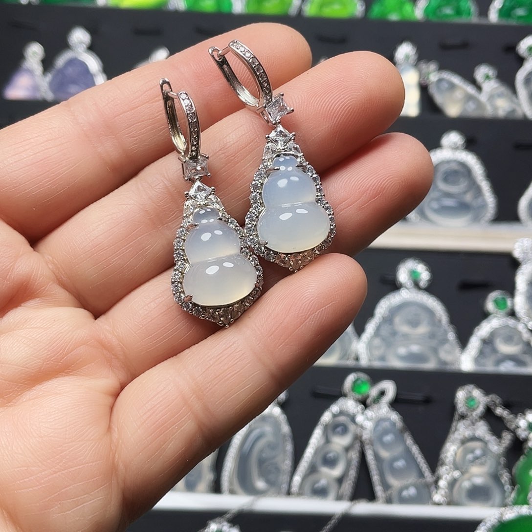 玛瑙/玉髓耳钉合金