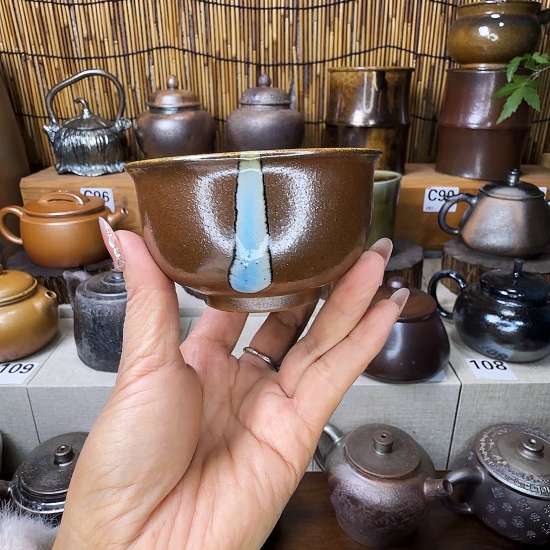 杯一*建水紫陶柴烧杯