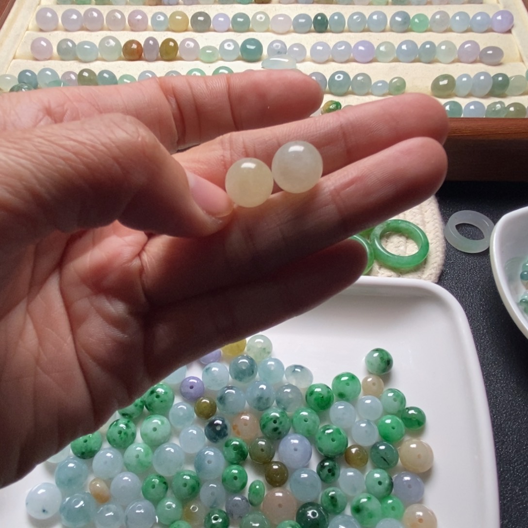 翡翠散珠用****5天然翡翠A货散珠