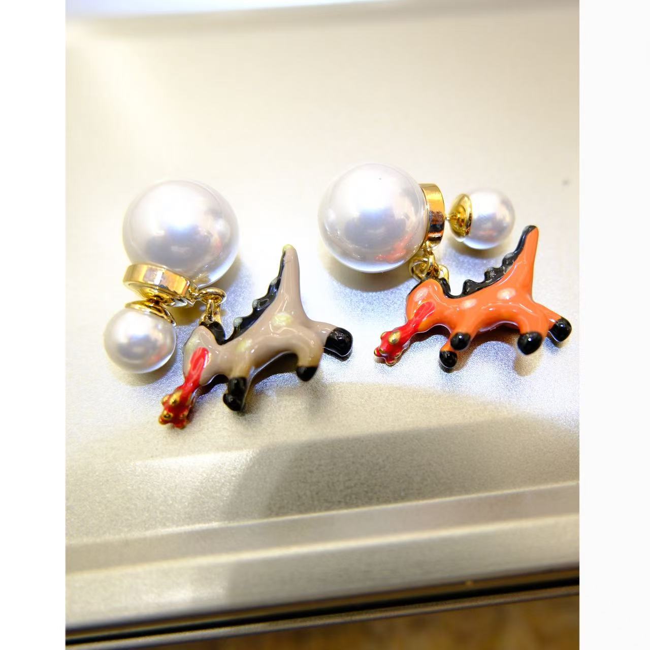 铜合金锆石耳饰 小众设计百搭耳饰31068