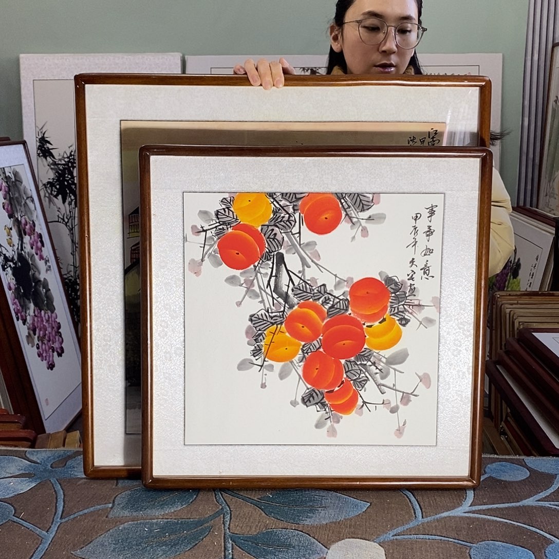 国画52✖️52手写手绘国画作品带框包邮