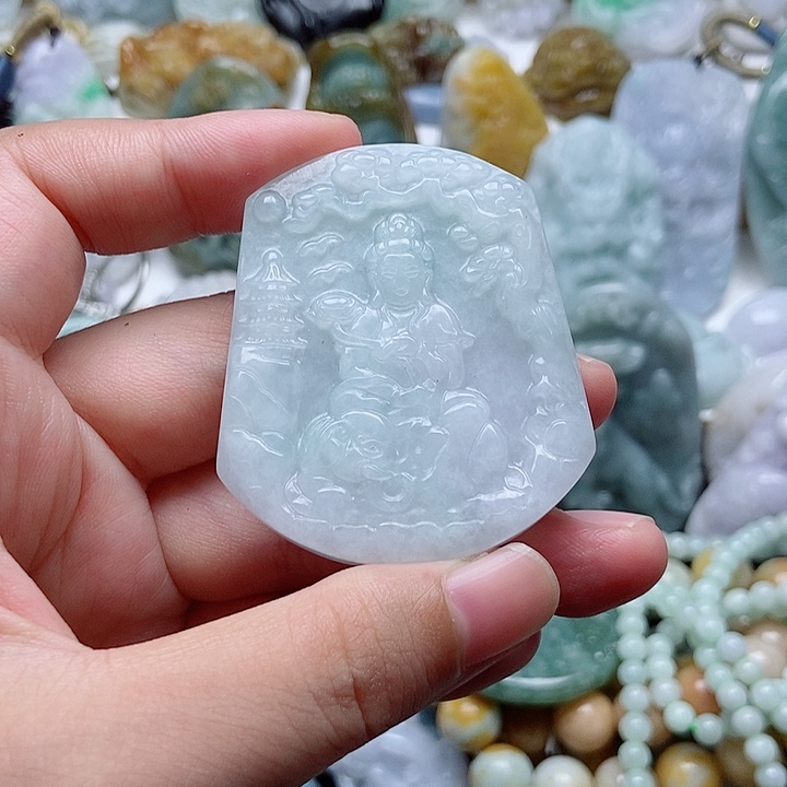 翡翠未镶嵌吊坠(不含链)1