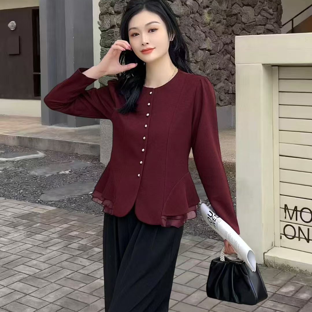 〖铃铛精选〗6528纱边时尚体恤