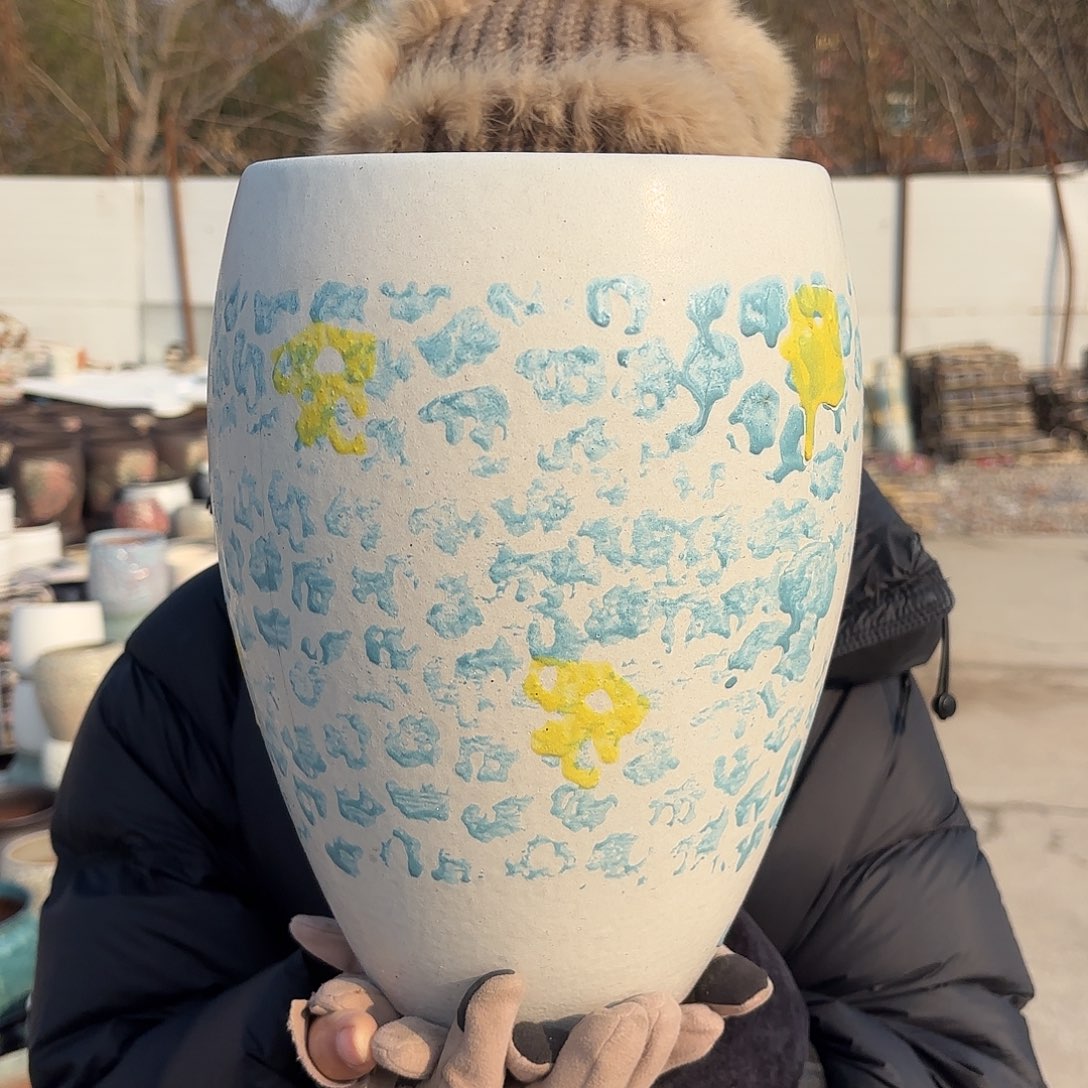 口径18高度28一个蓝黄蛋壳