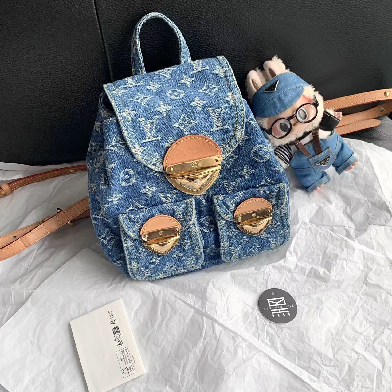 95新 LouisVuitton/路易威登 牛仔丹宁双肩包 14355782