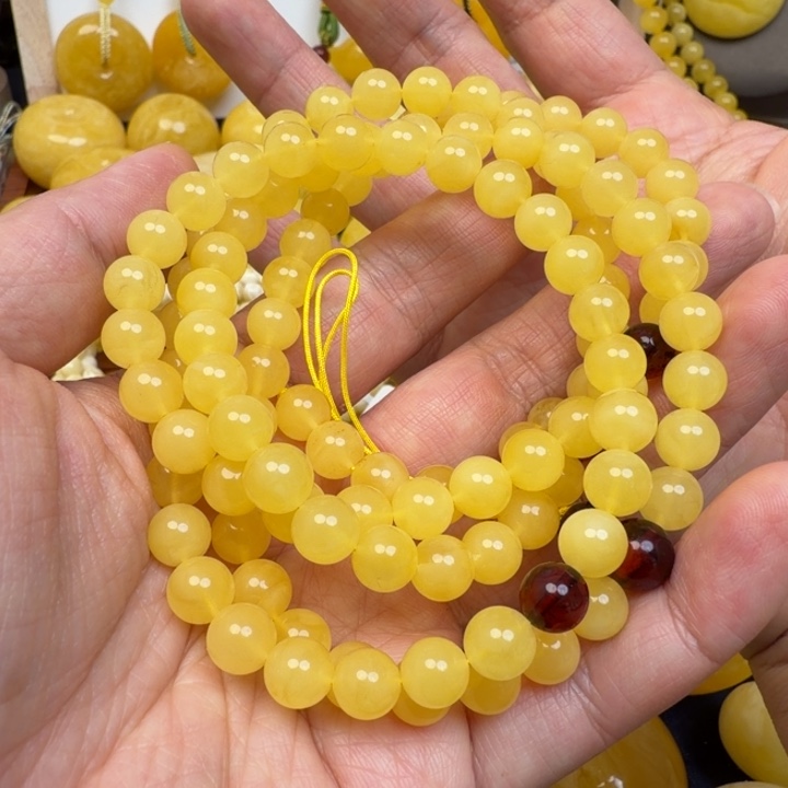 天***.蜜蜡未镶嵌颈饰天然蜜蜡