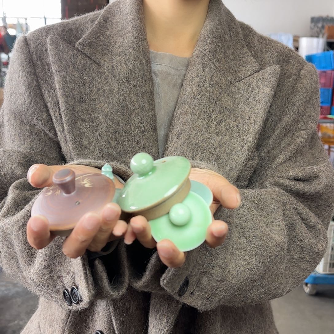 龙泉云间青瓷小米茶器