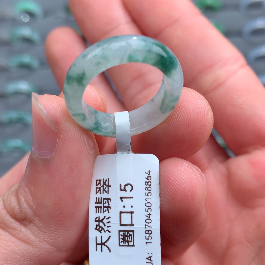翡翠戒指未镶嵌天然